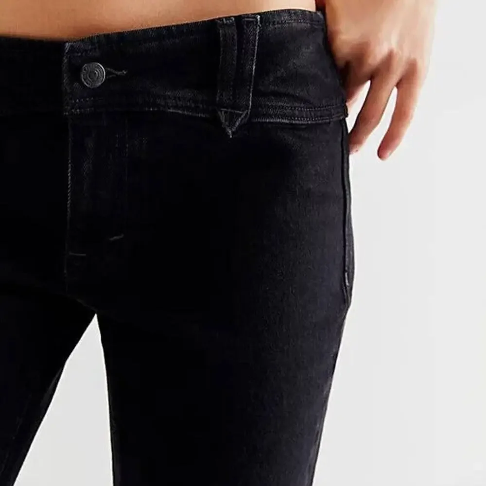 New Free People We The Free Black Stillwater Low Rise Flare Jeans Size 28